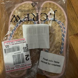 BNWT size 7 j crew flip flops